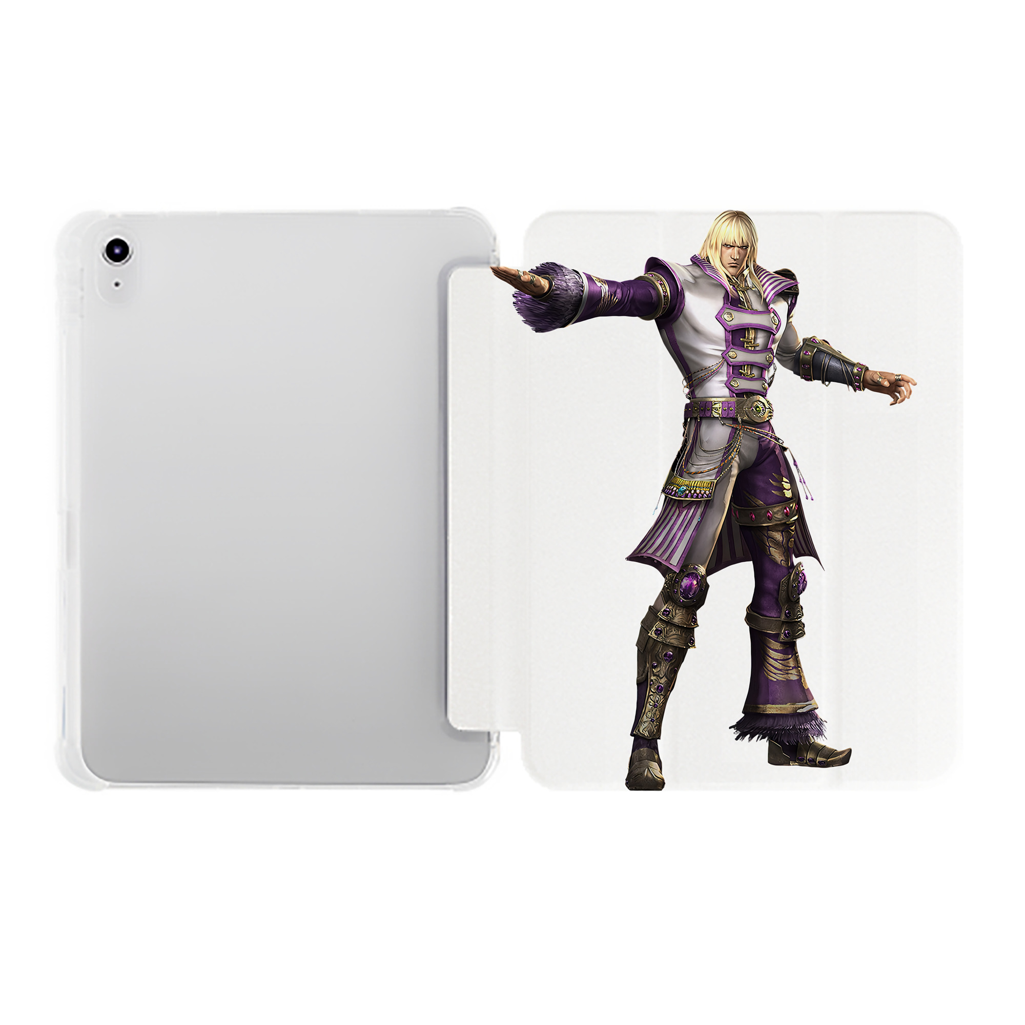 （画像用） 北斗の拳 Fist of the North Star IPad ケース ペン収納付き 三つ折りスタンド PUレザー×シリコン 対応機種9.5/10.5/10.9インチ